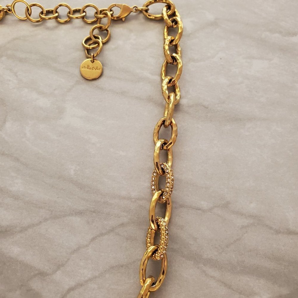 ✨ Stella and Dot Rhinestone Crystal Pave Link Christina Necklace ✨ - Picture 4 of 16